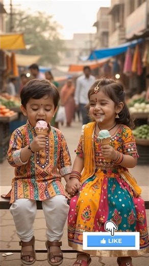 Two cute baby yummy icecream wow😋. #shortsfeed #cutebaby #icecream
