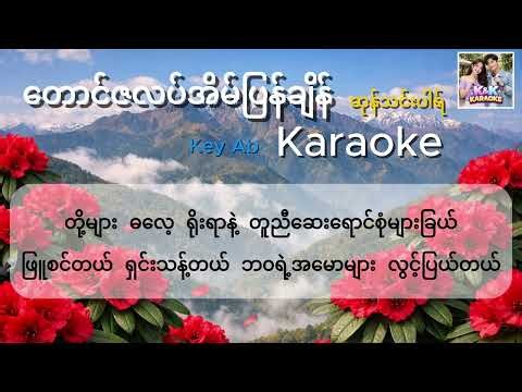 တောင်ဇလပ်အိမ်ပြန်ချိန် Karaoke - ဆုန်သင်းပါရ် ( Taung Za Lat Eain Pyan Chain - Sung Tin Par )