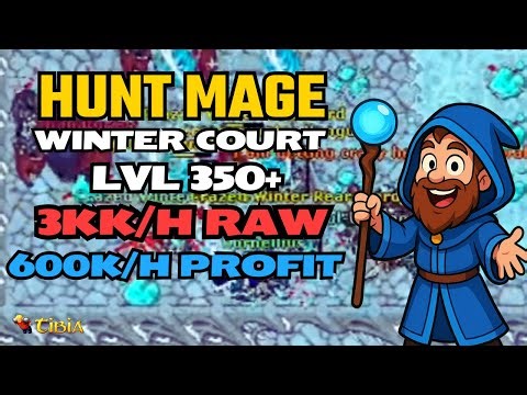 ❄️Tibia Hunt Mage 350+ | Ice Elves with Insane XP and Lots of Loot! 💰