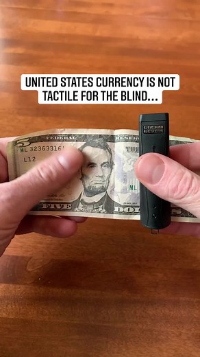 5.1K views · 51 reactions | Blind tech for reading money #blind #money #unitedstates #technology | Blind on the Move | Facebook