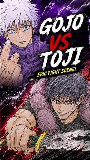 GOJO vs TOJI 🔥 Epic Drawing Timelapse | Jujutsu Kaisen Fan Art #shorts