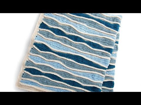 Crochet Random Waves Blanket