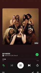 MATRIARCHY OUT NOW!! @babygrlzae Track 04:My Needs ft Blue K💙🐾 | Blue K