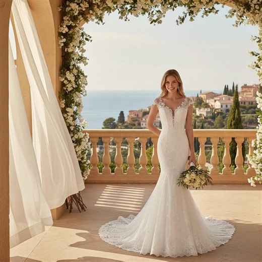 White Lace Mermaid Wedding Dress Bridal Gown Spring Summer Bride Dress Engagement Bridal - Etsy