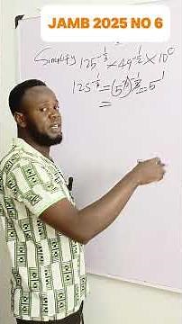 Simplifying an exponential expression || JAMB revision