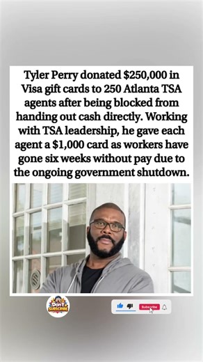 ✨ Tyler Perry steps up for Atlanta TSA agents! 🎁🛫 #aa23 #shorts
