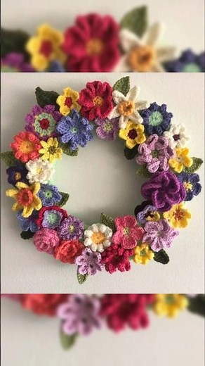 🌸 Crochet Floral Wreaths | Aesthetic Handmade Decor 2025 ✨🧶