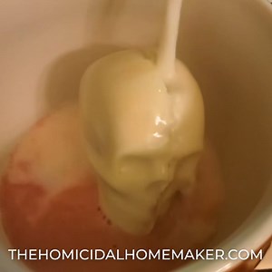 1M views · 2.1K reactions | A video I took of my dad making one of my Blood Red Velvet Skull #HotCocoaBombs with BRAIN SHAPED MARSHMALLOWS! 易 Available now for purchase through Atomic Confections. *Please note: this product is not to be duplicated or reproduced for profit or commercial use. | The Homicidal Homemaker | Facebook