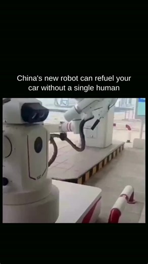 Curio Dose on Instagram: "China is testing fully autonomous refueling systems that can service a car without any human involvement, turning a routine task into a machine driven process. The robot uses sensors and computer vision to identify the vehicle, align the fuel nozzle with high precision, open the fuel cap, and manage the entire refueling sequence while monitoring safety conditions in real time. Source: Douyin"