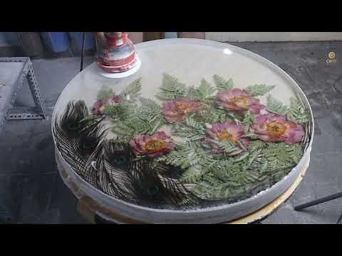 How to make a painting of dried flowers with lights /epoxy resin/OHE