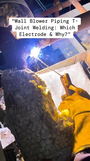 “Wall Blower Header Drain T-Joint Welding — Which Electrode Works Best & Why? Watch the weld strength difference! #WeldingTech #PowerPlantLife #BoilerWork” | Power Plant Team