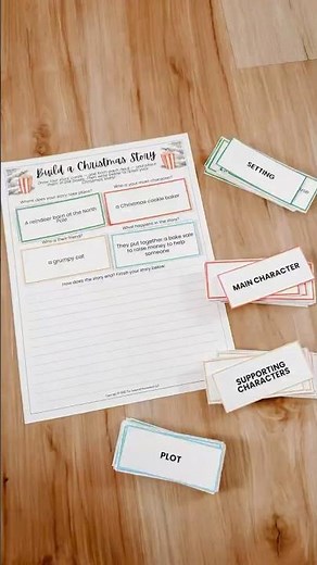 Build a Christmas Story Activity ✍🏻 #homeschool #homeschoolingfun #christmasstory