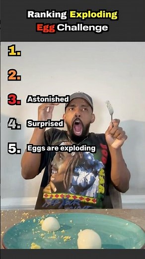 Ranking exploding egg challenge 😂🙌🏼