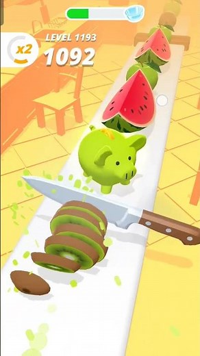 Perfect slices game shorts 🍎