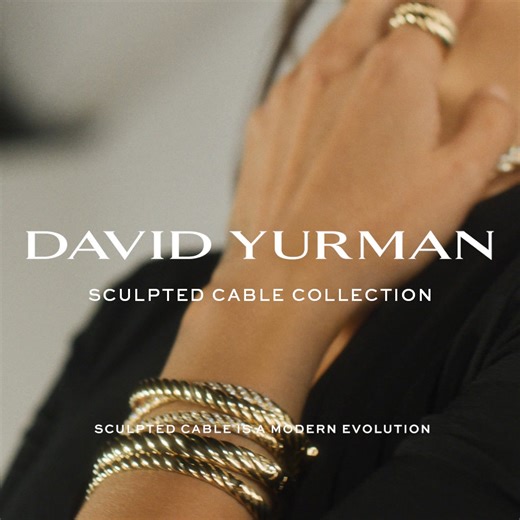 Discover Sculpted Cable, as seen on Eiza González. Intricately carved precious metals with brilliant pavé-set diamonds. | David Yurman