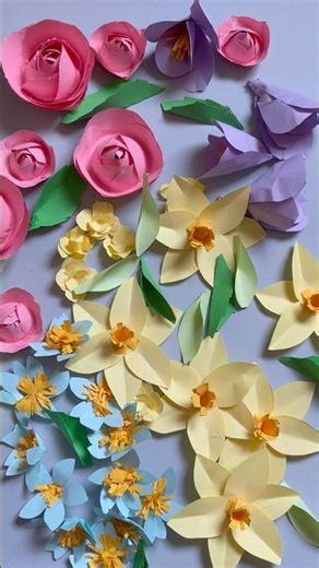 Simple paper daffodil DIY 🌼 #adorablecrafts