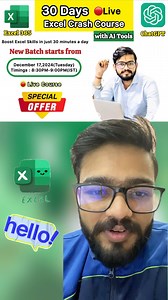 33 reactions · 31 shares | Master Excel in 30 Days: Join Our Crash...