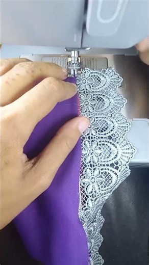 very amazing neck design with lace using sewing tips and tricks #shorts #shortsfeed #sewinghacks