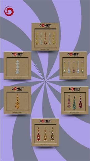 Comet Busters® Designer Bollywood Long Bindi Collection | Trendy Stylish Bindis for Women #Bindis