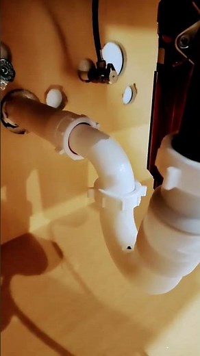 Install P-trap to connect Garbage Disposal to drain line #shorts #youtubeshorts