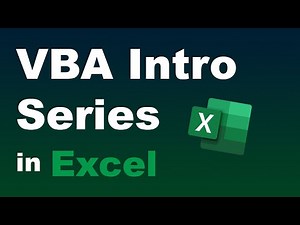 #1 - Intro to Excel VBA Programming - Learn the Basics of VBA in this Video Tutorial Intro Series