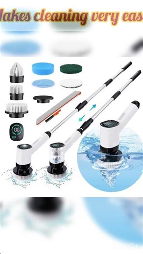 Electric Spin Scrubber, Cordless Bathroom Scrubber #bathroomhack #shorts #cleaninghacks