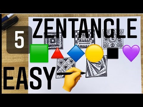 5 Easy Zentangle Ideas - Patterns for Kids and Beginners #zentangle #mrschuettesart