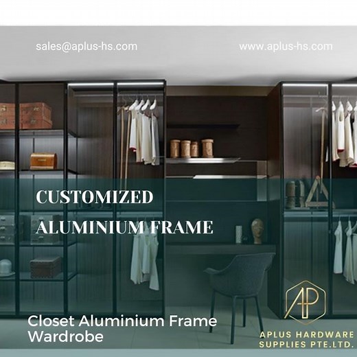 Aluminium frame closet wardrobe, customized premium quality products Singapore