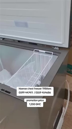 hisense chest freezer 198liters 0599 447411 / 0559 454686 promotion price 1,550 GHC