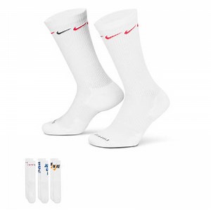 Nike Training Everyday Plus Cushioned 3-pack crew socks in white | ASOS