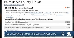 CDC recommending people wear masks indoors in South Florida