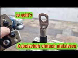 Batteriekabel selber machen, Kabelschuh einfach aufschieben so geht"s