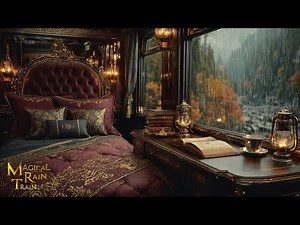Train Sounds with Rain for Deep Sleep: Autumn Night in a Luxurious Sleeper Cabin
