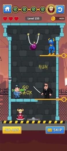 Blue Monster Pin Lvl 155 gameplay (iOS Android)