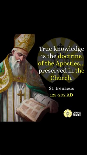 This is the Catholic understanding of truth. Christ did not leave behind a book alone He entrusted His teaching to the Apostles, and through them, to the Church. Scripture itself testifies to this living transmission of the faith: “Stand firm and hold to the traditions you were taught, either by word of mouth or by letter.” (2 Thessalonians 2:15) “The Church of the living God, the pillar and bulwark of the truth.” (1 Timothy 3:15) The Offical Church Teaching (Catechism) echoes Scripture & St. Ir