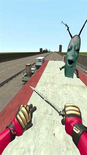 Don't let Plankton Aughh catch you! Road Gmod #shorts