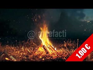 Campfire Sparks in the Dark | HD Stock Video 1080p