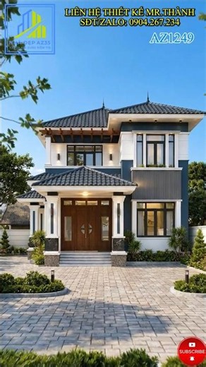Mẫu nhà mái nhật 2 tầng hiện đại gây ấn tượng ngay từ cái nhìn đầu tiên AZ1249#nhamainhat#nhadep
