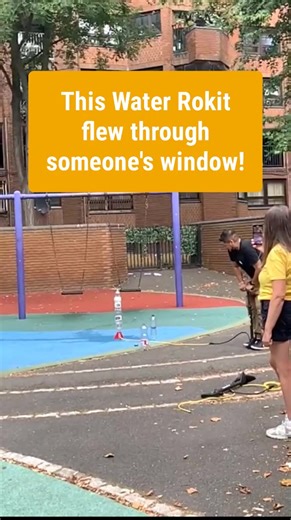 This Water Rokit flew through someone's window! 🚀 The chances of that happening were miniscule 🤯 Get your Water Rokit at the link in bio! #FYP #WaterRocket #WaterRokit #Space #Science #Physics #STEM #STEMEducation #FamilyFun #Fun #Families #Experiment #School #PrimaryEducation #SecondaryEducation #Education #Teachers #HolidayCamps #ActivityCamps #ScienceExperiments #ScienceAtHome