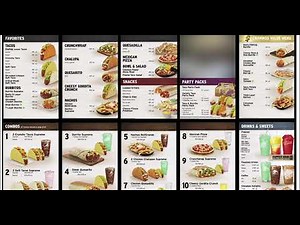 Taco Bell Menu screen￼