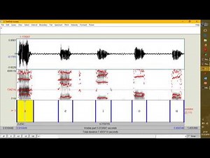 Praat 5 Vowel formants