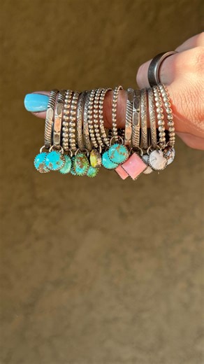 A batch of tiny colorful 2” hoops will launch on the website this Friday at 5pm PST 🍀 thank you for all the love on these sweet earrings! #westernwedding #westernstyle #cowgirlstyle | Out West Silver Co.