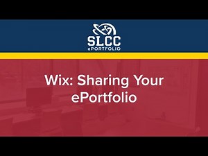 Wix: Sharing Your ePortfolio