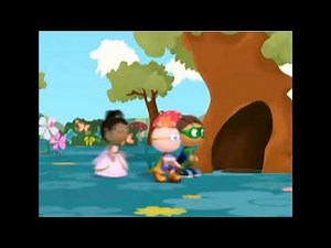 Super Why and his friends slide down the tree.