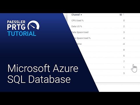 PRTG Tutorial - Microsoft Azure SQL Database sensor