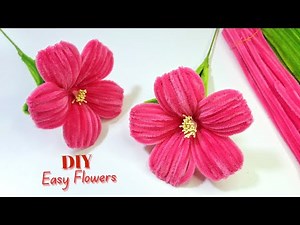 How to Make DIY Pipe Cleaner Flower | Easy and Beautiful Handmade Pink Blossom Craft