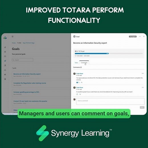 Explore Totara Perform enhancements with Synergy Learning #learningmanagementsystem #lms