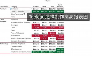 【Tableau数据可视化】图样教程_01_如何制作Crosstab报表图 下部