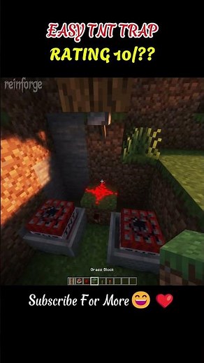 🔥 Minecraft TNT Minecart Trap! (Easy & Deadly Trap Tutorial) #minecraft#shorts