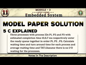 5c Model Paper Solution Explained Module 3 6th Sem Embedded systems ECE 2022 Scheme VTU